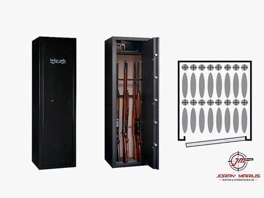 Infac SD16 gun cabinet for 16 firearms