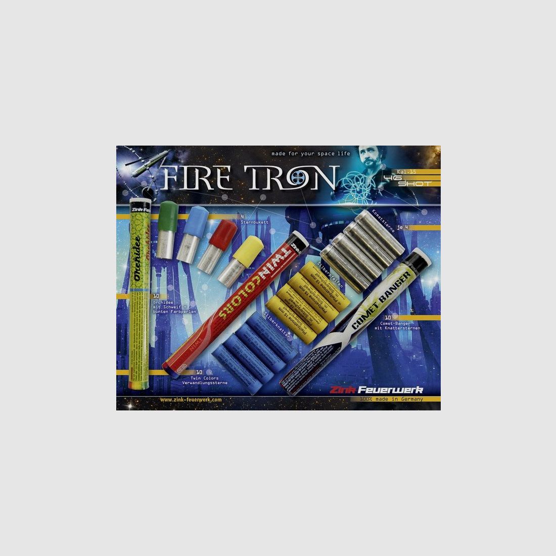 Pyrotechnics and signal effects of zinc 10-piece - 46-piece packs