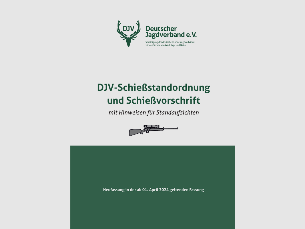 Brochure "Regolamento del poligono di tiro DJV e istruzioni di tiro"