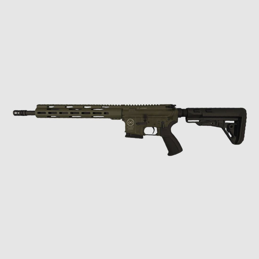 OD GREEN: Lux Def Tec LDT L4 AR15 14.5" semi-automatic rifle special series in OD Green available immediately