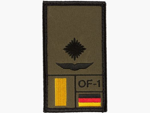 Café Viereck Café Viereck Rank Patch Leutnant Luftwaffe oliv