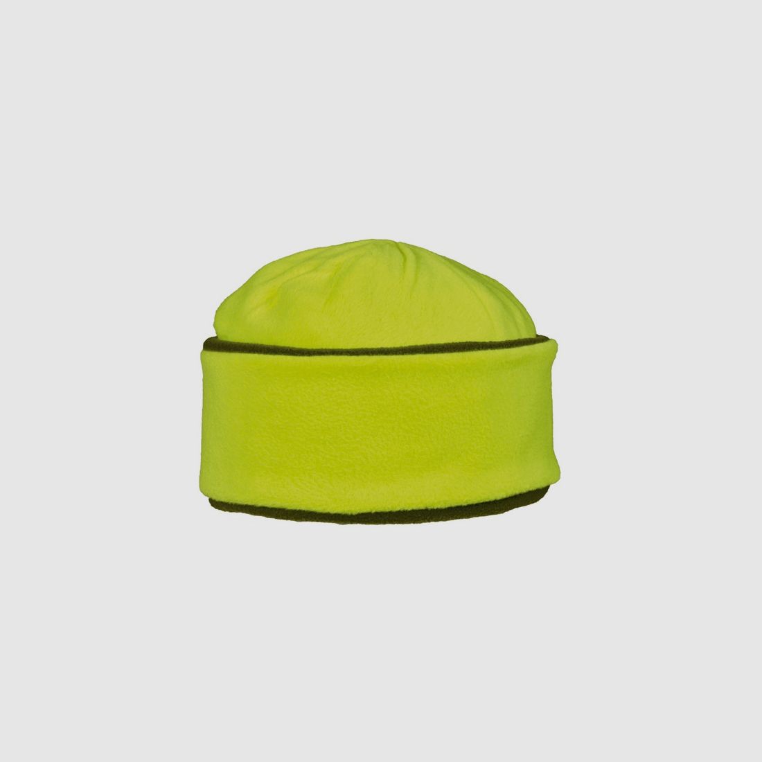 Gorro de forro polar reversible neón - amarillo/oliva en talla única