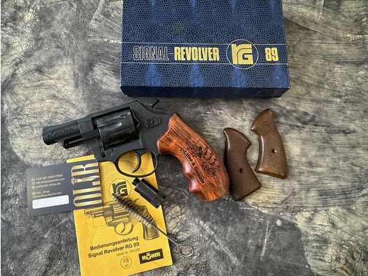 Röhm RG 89 Revolver PTB 451 mit extra wunderschöne Holzgriffschalen