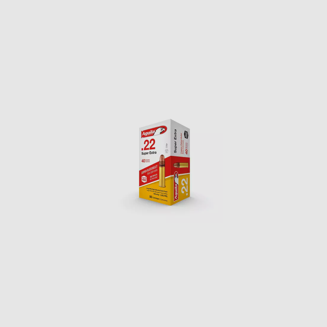 Amunicja miedziowana Aguila kal. .22 LR Super Extra HV SP, 2,59g/40gr (High Velocity, Solid Point) 50 szt.