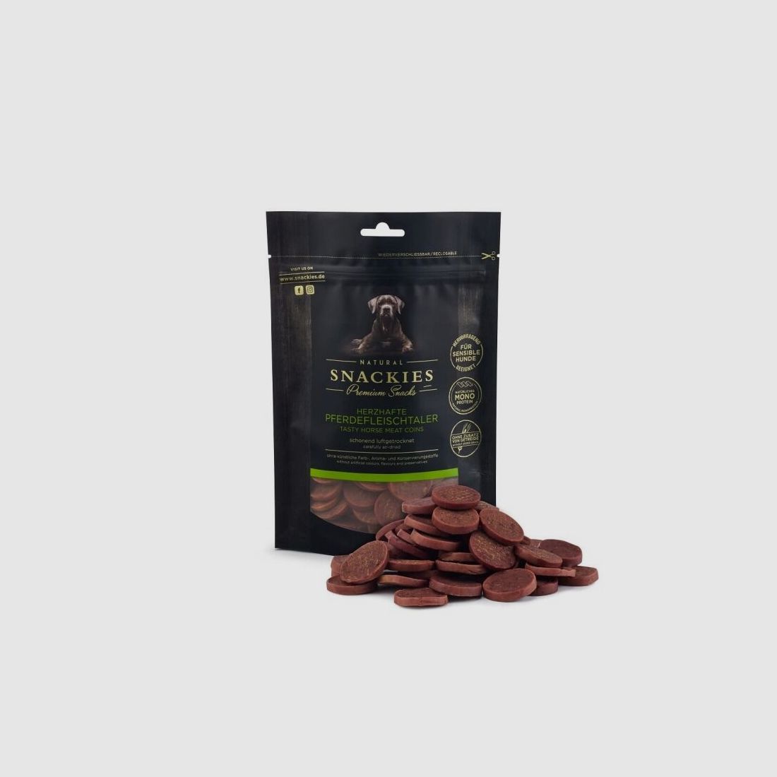 Snackies Hundesnack Herzhafte Pferdefleischtaler