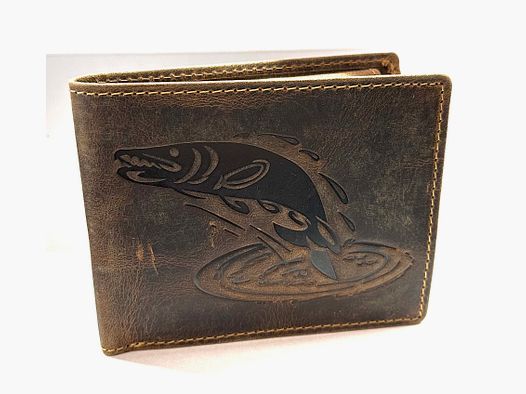 Greenburry Leather Wallet Vintage Pike Motif 1705-Pike