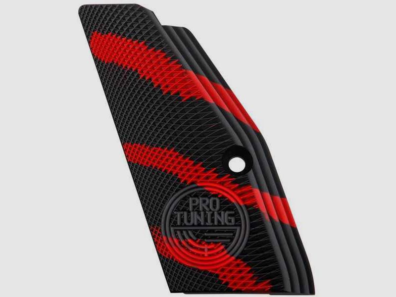 Griffschalen Alu schwarz/rot SP-01 kurz