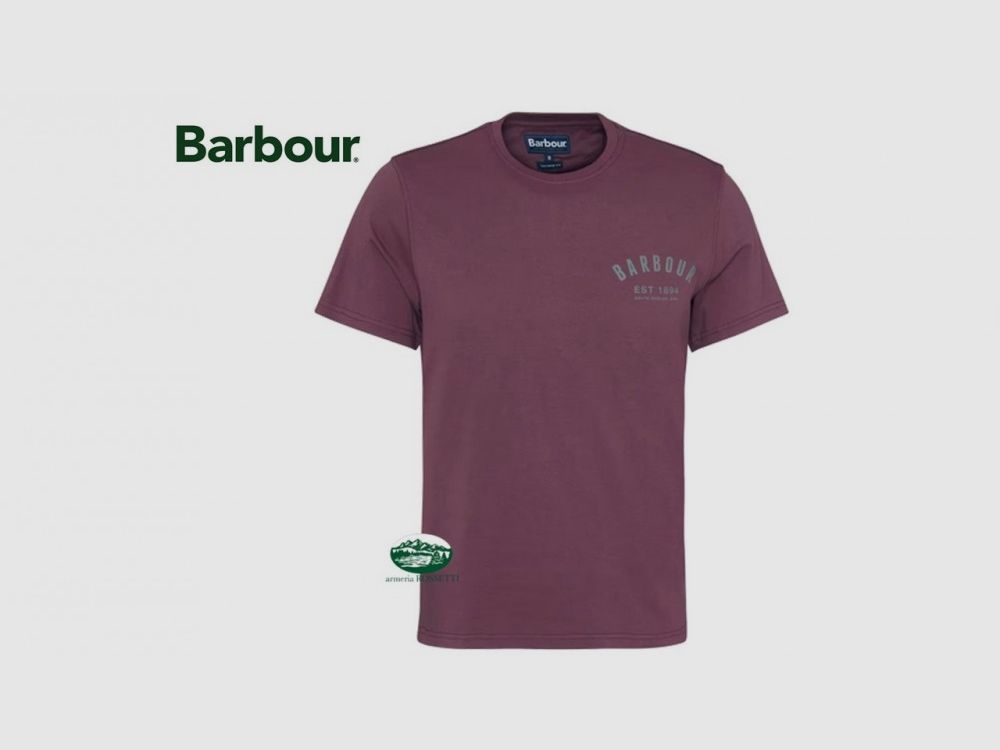BARBOUR T-Shirt Preppy Rundhals bordeaux