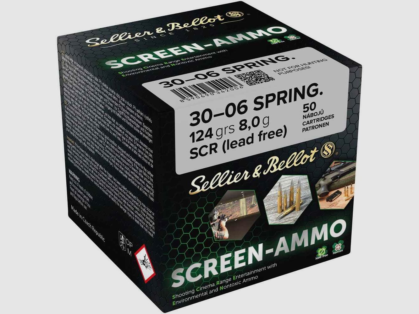 .30-06 Spr. Screen-Ammo SCR Zink 8,0g/124grs. Sellier & Bellot