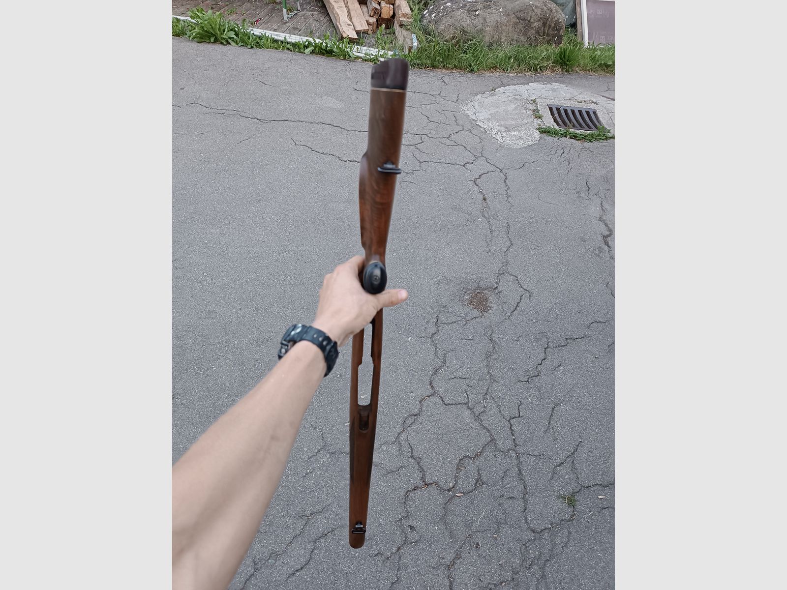 Culata de rifle nogal, recorte para la mejilla, culata KICK-EEZ, imagen 4 de 5