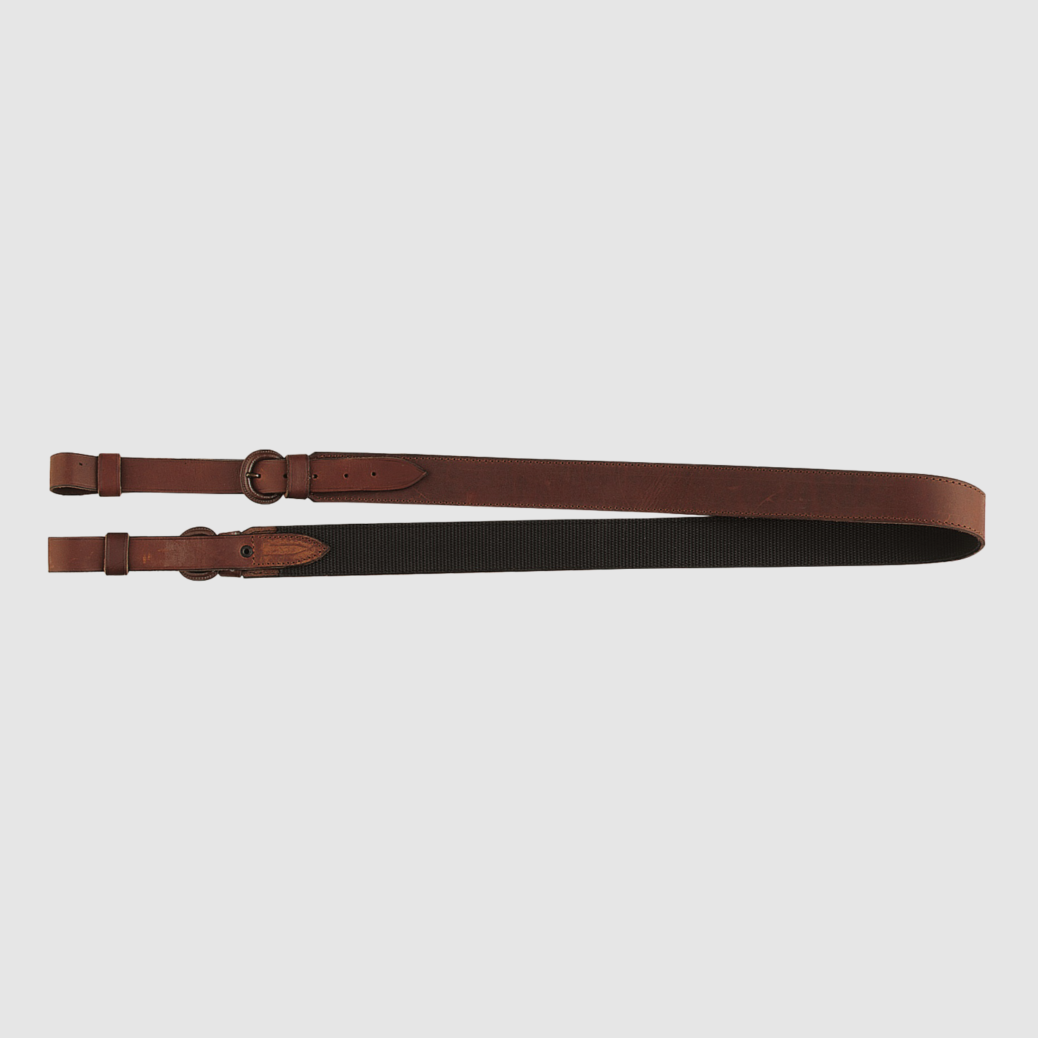 Braunes Ledergewehrriemen für Glattbüchse, 31 mm breit