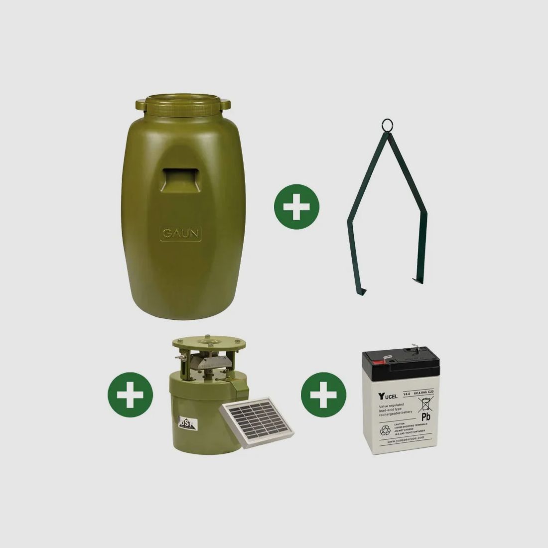 Automatischer Futterspender 6 V, 60 L Tank, Batterie und Solarpanel, Bild 1 von 9