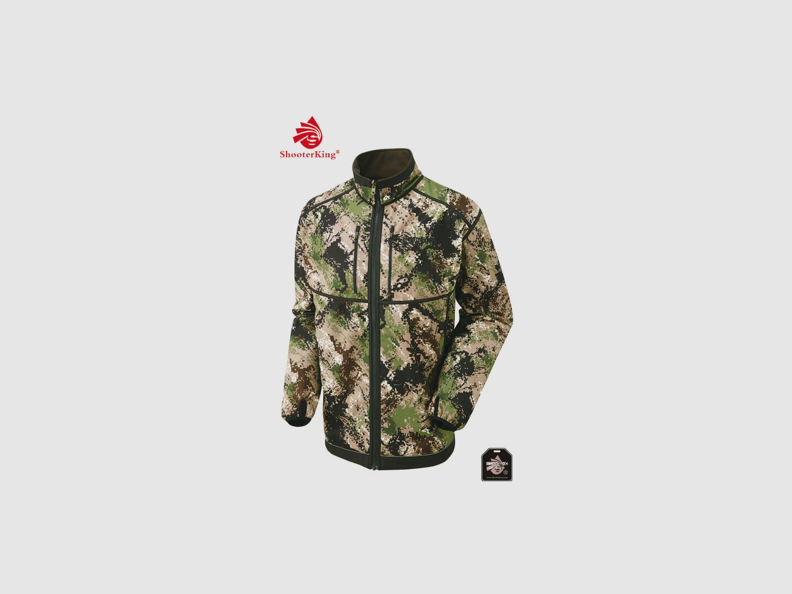 SHOOTERKING Digitex Softshell 2 in 1 Wendejacke Grün Braun