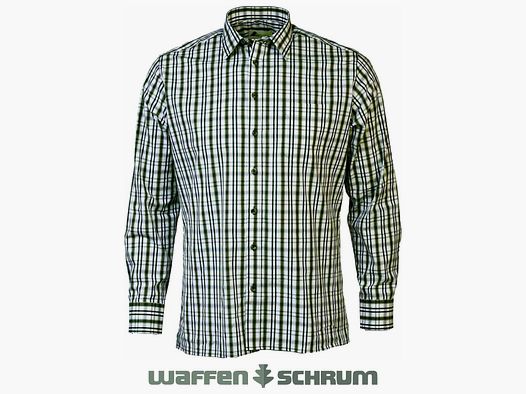 Skogen Hemd 1/1-Arm Kent-Kragen Oliv