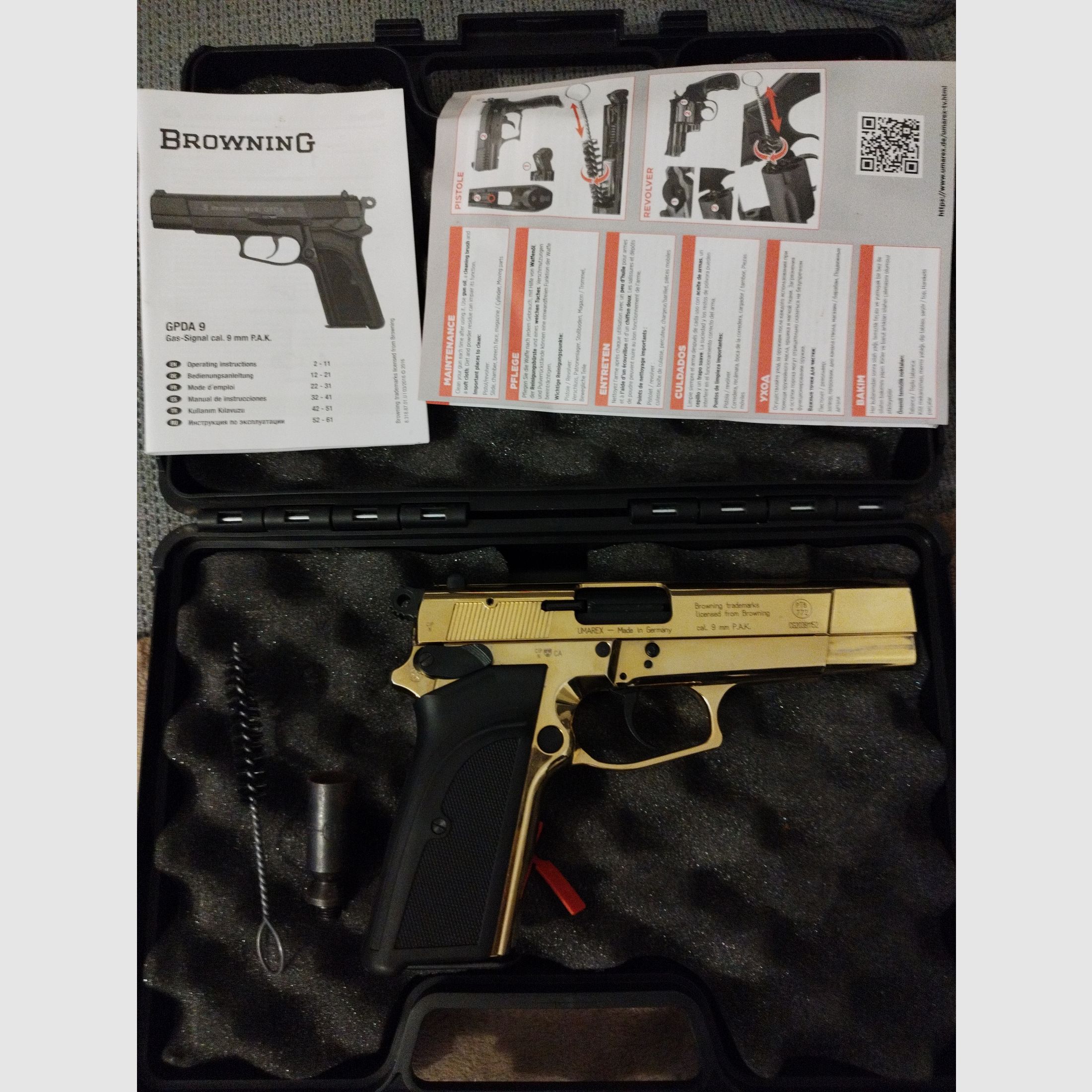 Browning GPDA 9 Gold Finish (24 Karat)