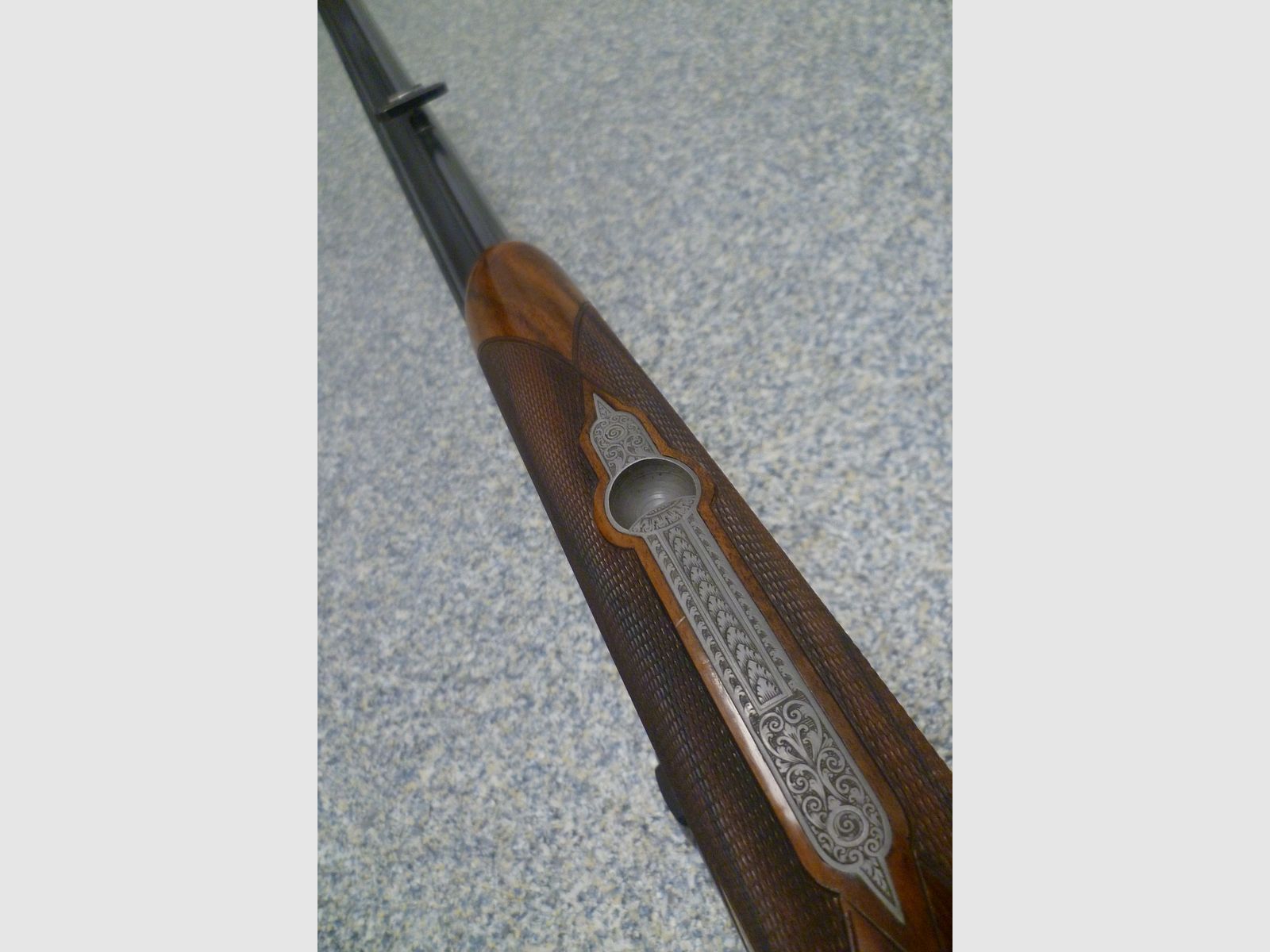 Seitenschloss - Bockdrilling Ludwig Borovnik Ferlach 16/70 & 7x65R & .22 Hornet