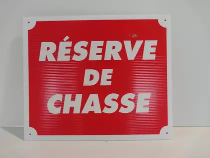 PVC-Schild Jagdreservat