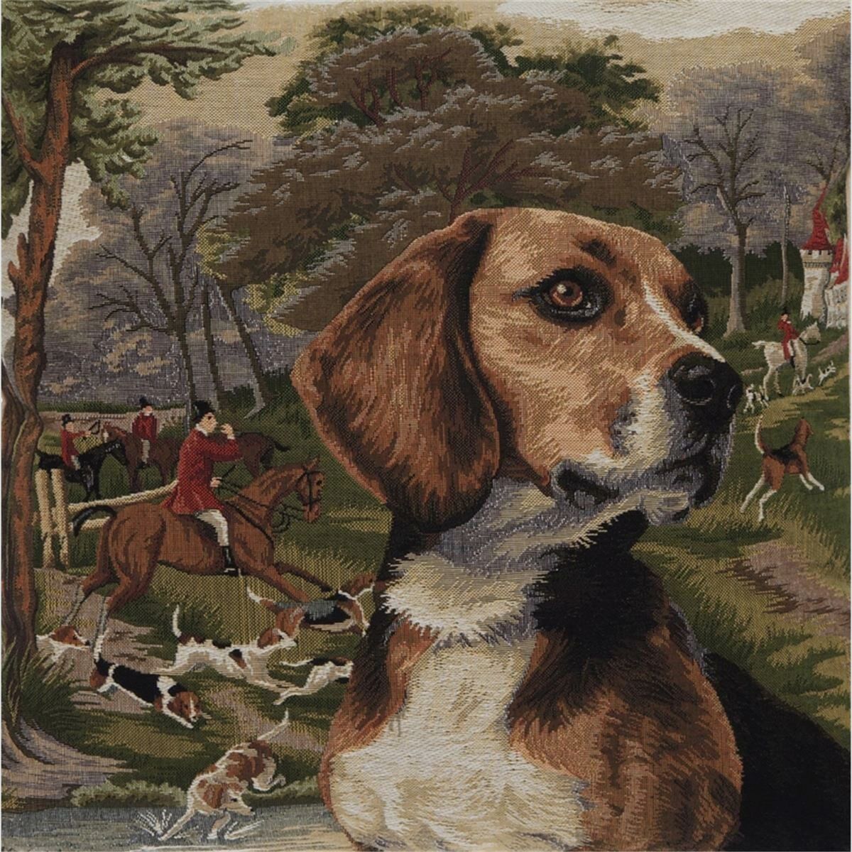 Lovergreen Kissen Motiv Kissen Beagle - Portrt whrend der Jagd