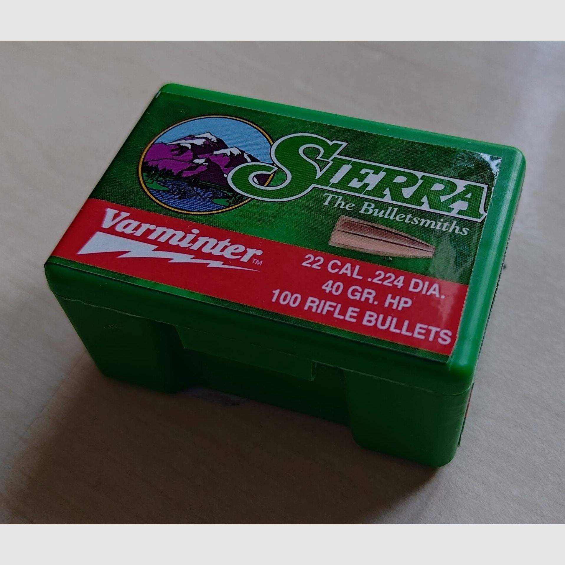Sierra Varminter 22 cal .224 dia. 40gr hp Geschosse 93 Stück