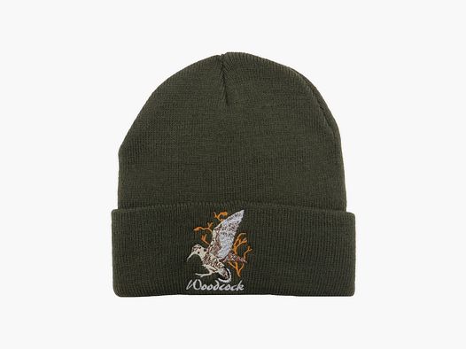 Berretto verde con stampa Woodcock