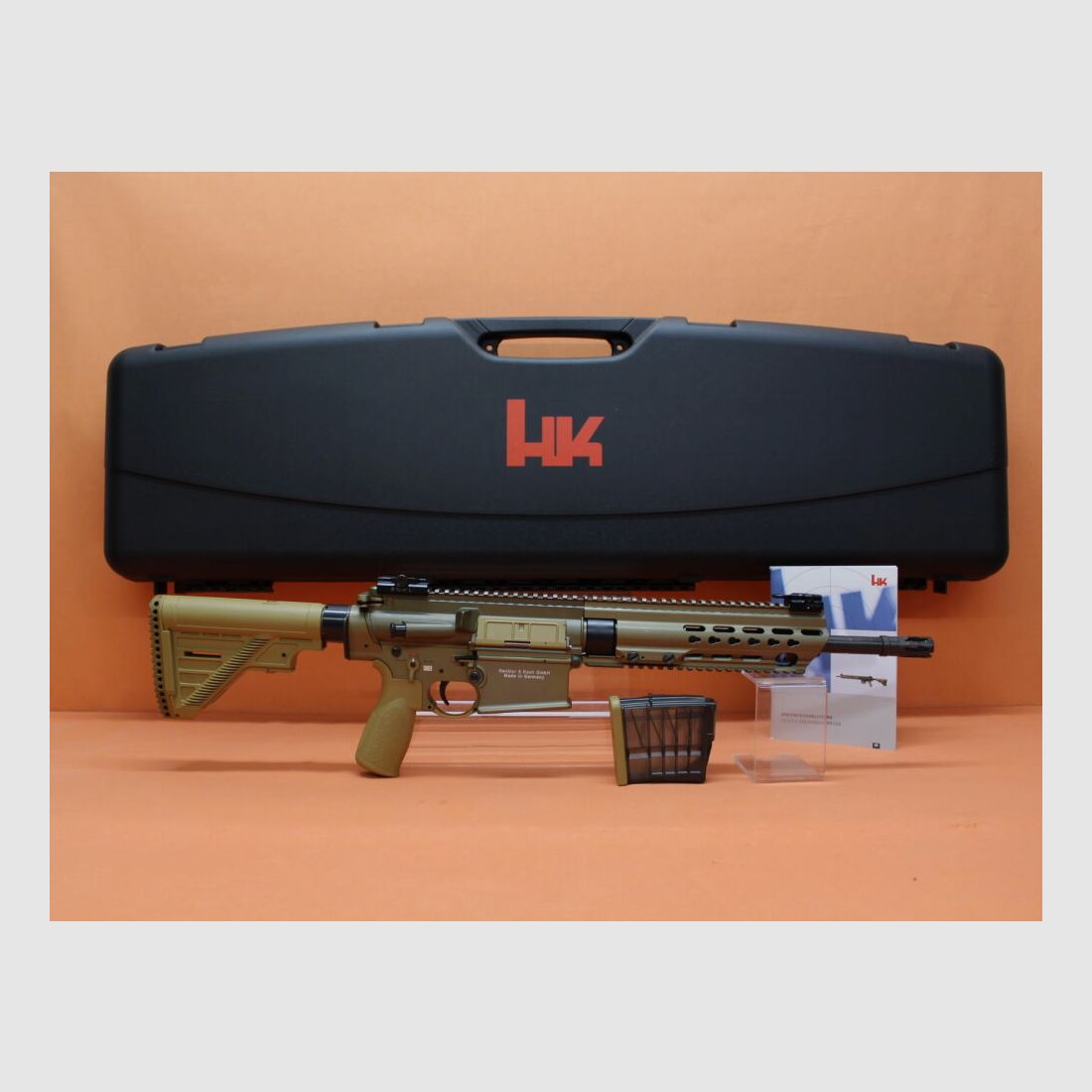 Heckler&Koch Ha.Büchse .308Win Heckler&Koch/H&K MR308 A3 13" Lauf RAL8000 HKey, Gas-Piston-System HK417/G28