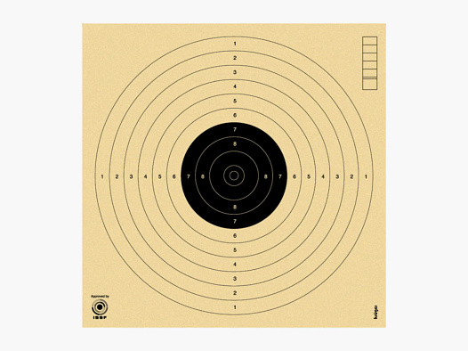 Objetivo para pistolas de aire 10 m | 17x17 cm (250 piezas)