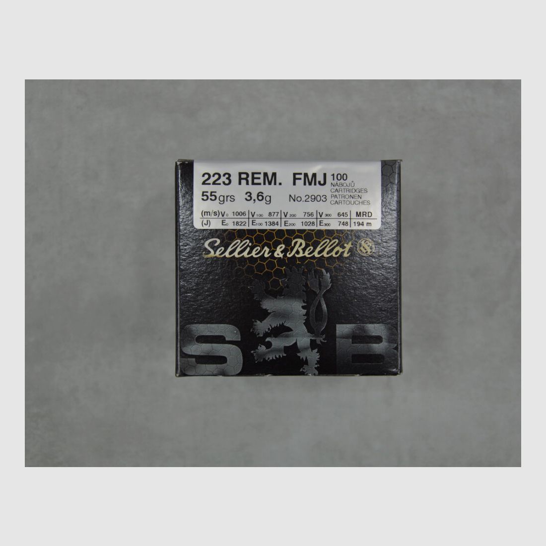 Sellier & Bellot FMJ .223 Rem. 55gr *800 Stück*