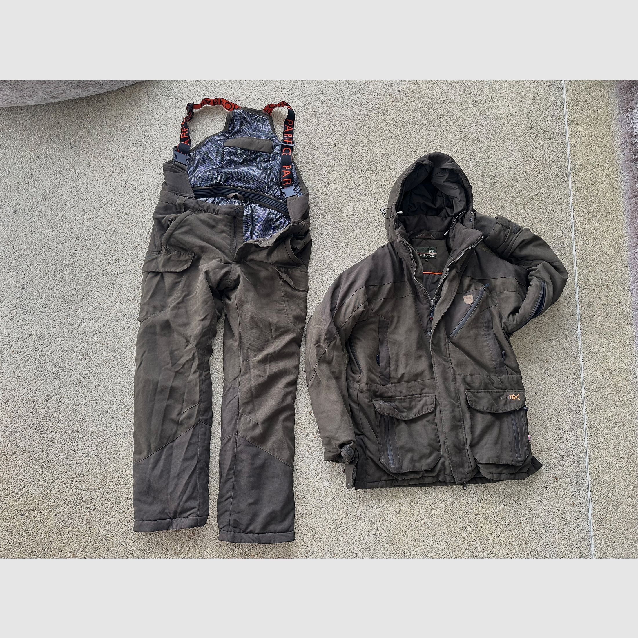 Parforce Ultimate HunTEX Winter Thermo Hose 52/L - Latz mit Hosenträger 