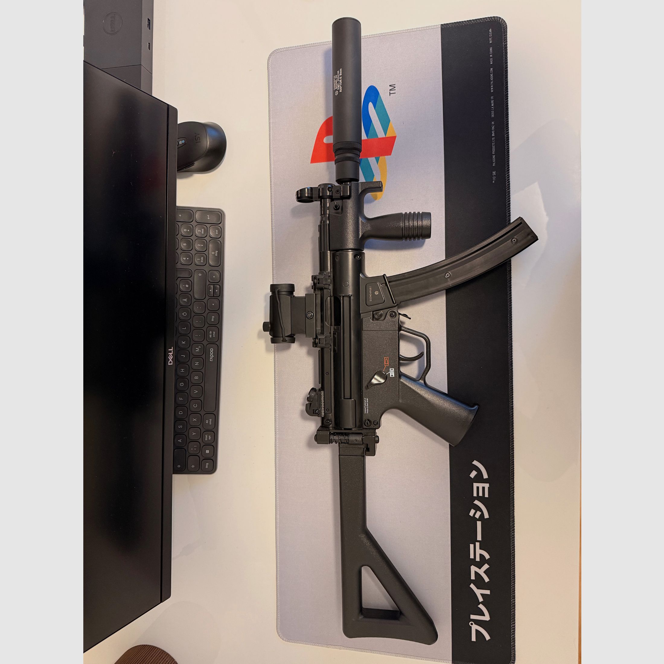 Heckler & Koch MP5K-PDW cal.4,5mm Stahl BB Co2 & Madbull Raptor Silencer