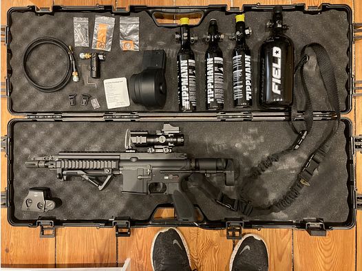 Airsoft rifle in HK416C-/HK416 style – extensive setup