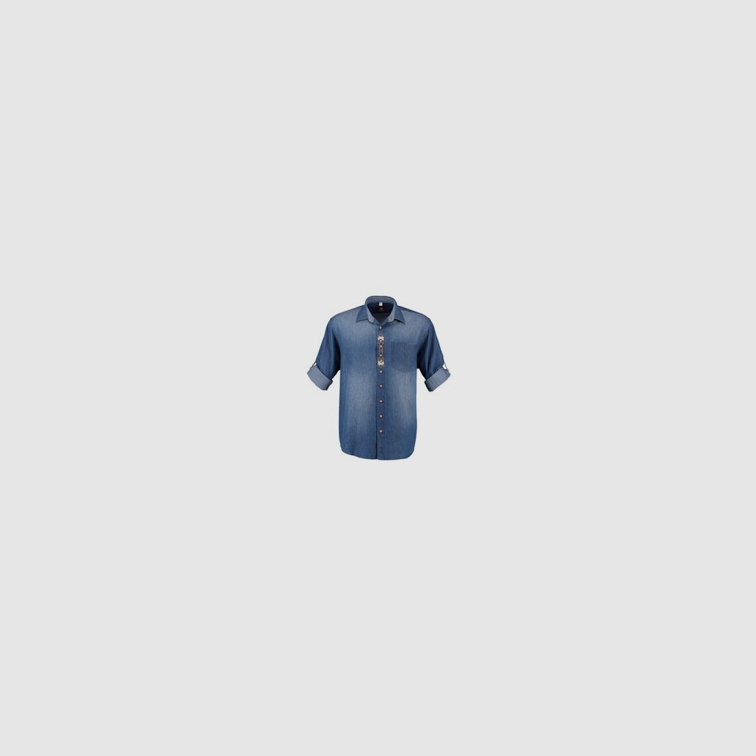 OS TRACHTEN JEANSHEMD MIT TIROLER STICKEREI, Bild 3 von 4