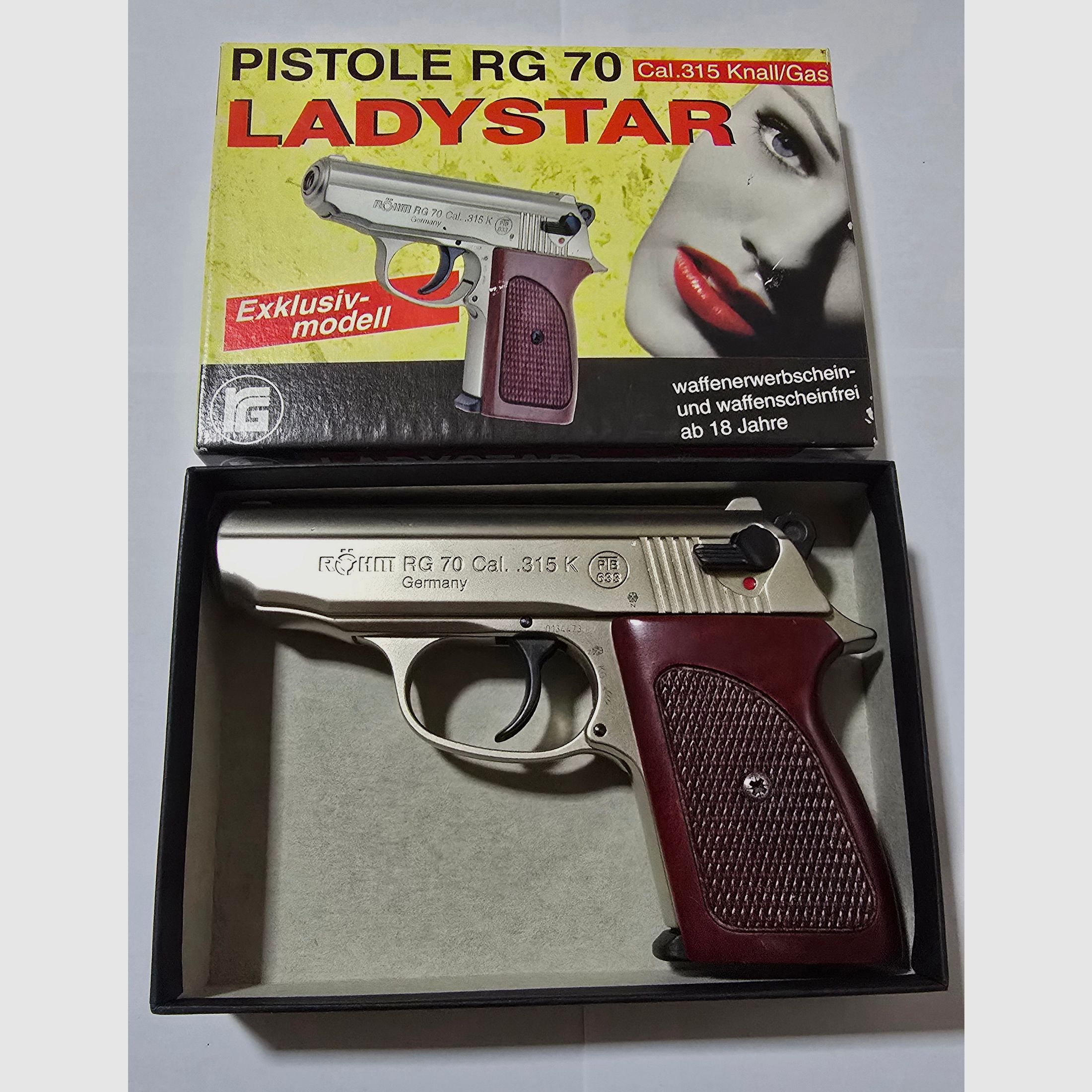 Röhm RG 70 Ladystar selten .315 Knall Nickel