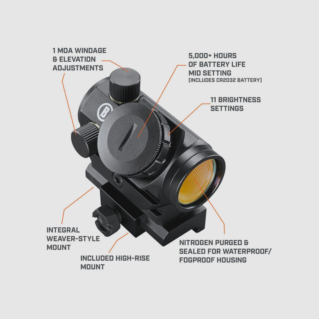 Bushnell Rotpunktvisier TRS-25 1x25 inkl. erhöhter AR-Montage