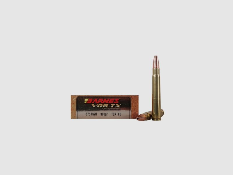 Barnes VOR-TX Safari .375 H&H 300GR TSX Flat Base 20 Patronen