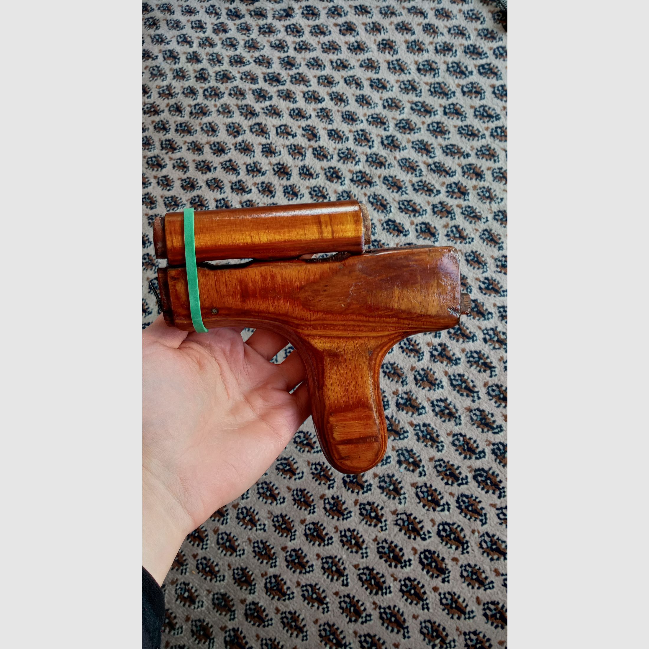 #1 Rumänischer AKMS unterer Handschutz s.g. Esel-Pimmel (Uluc) für Unterlaufklappschaft Schichtholz Romy Dong PM md.65 & oberer Laminat Handschutz russisch.