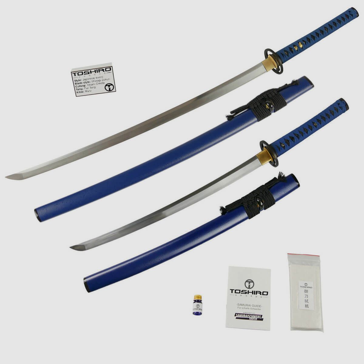 Katana Wakizashi Sword Pair Daisho Aoi Domoe