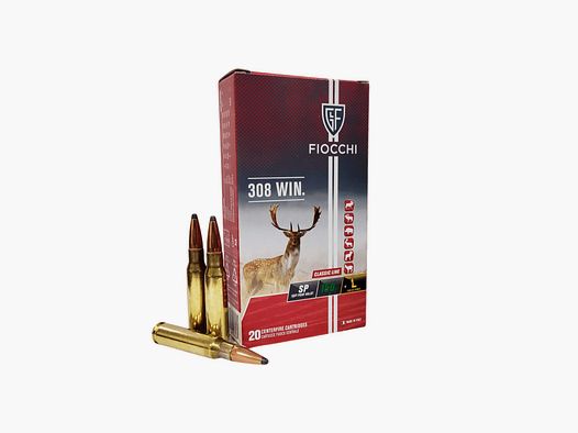 Cartuchos Fiocchi cal. 308 Winchester SP 150 gr