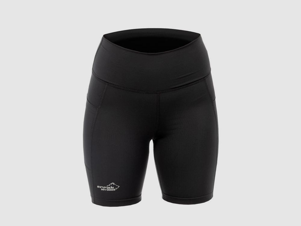 Arrak Outdoor Action Tights Shorts Damen Schwarz - S