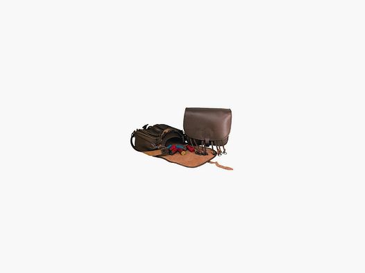 JAGDTASCHE Classik aus Rindleder braun mit Hühnergalgen