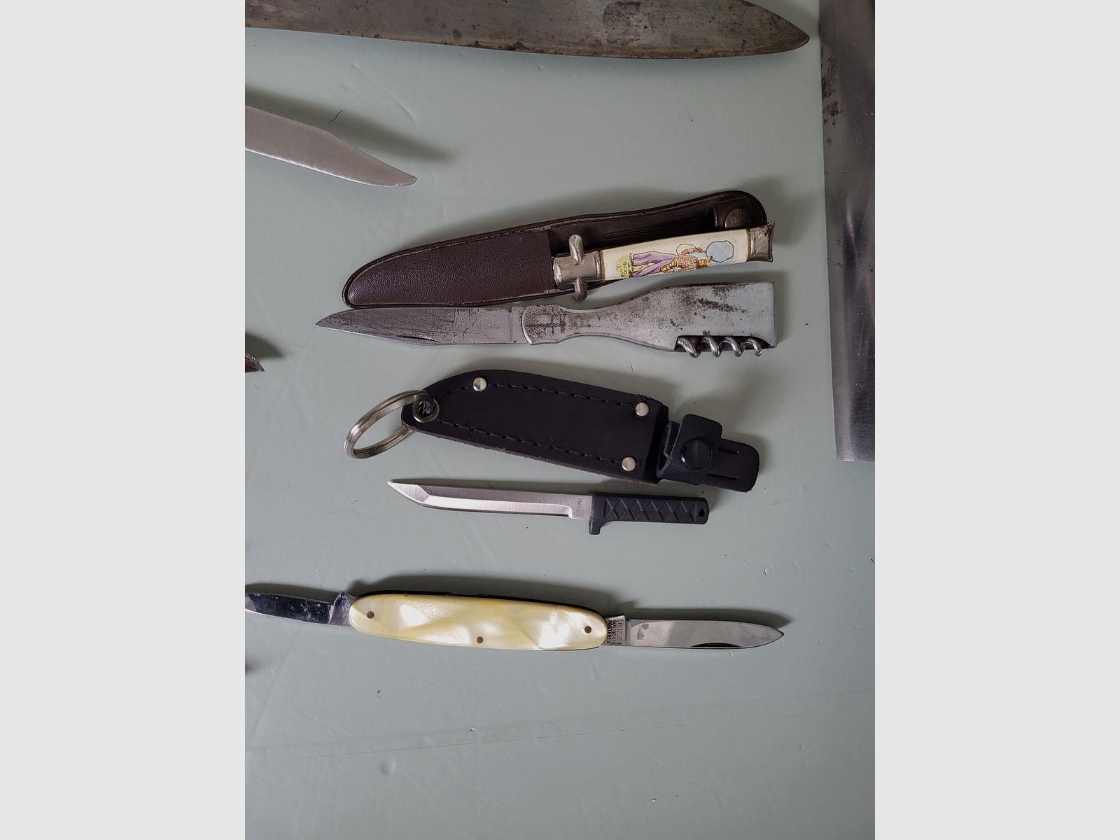 Conjunto de cuchillos - Daga - Toledo - Cuchillo plegable