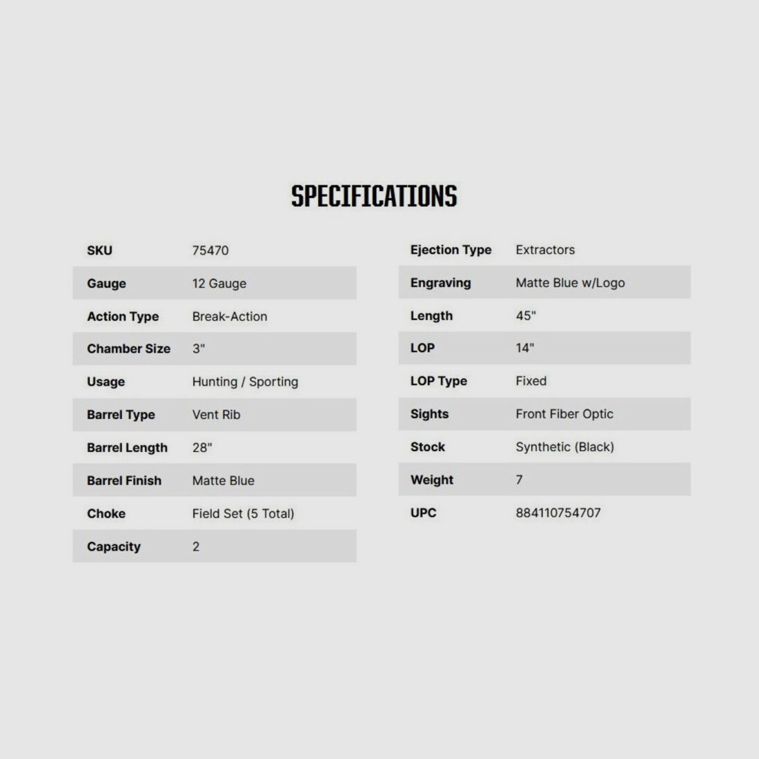 Mossberg Silver Reserve Eventide 28" (28 pollici) 12/76