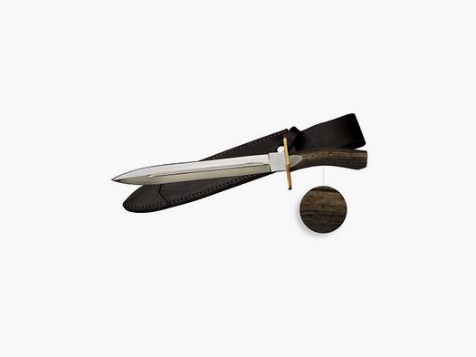 Dague manche en bois de cerf, lame 25 cm Januel