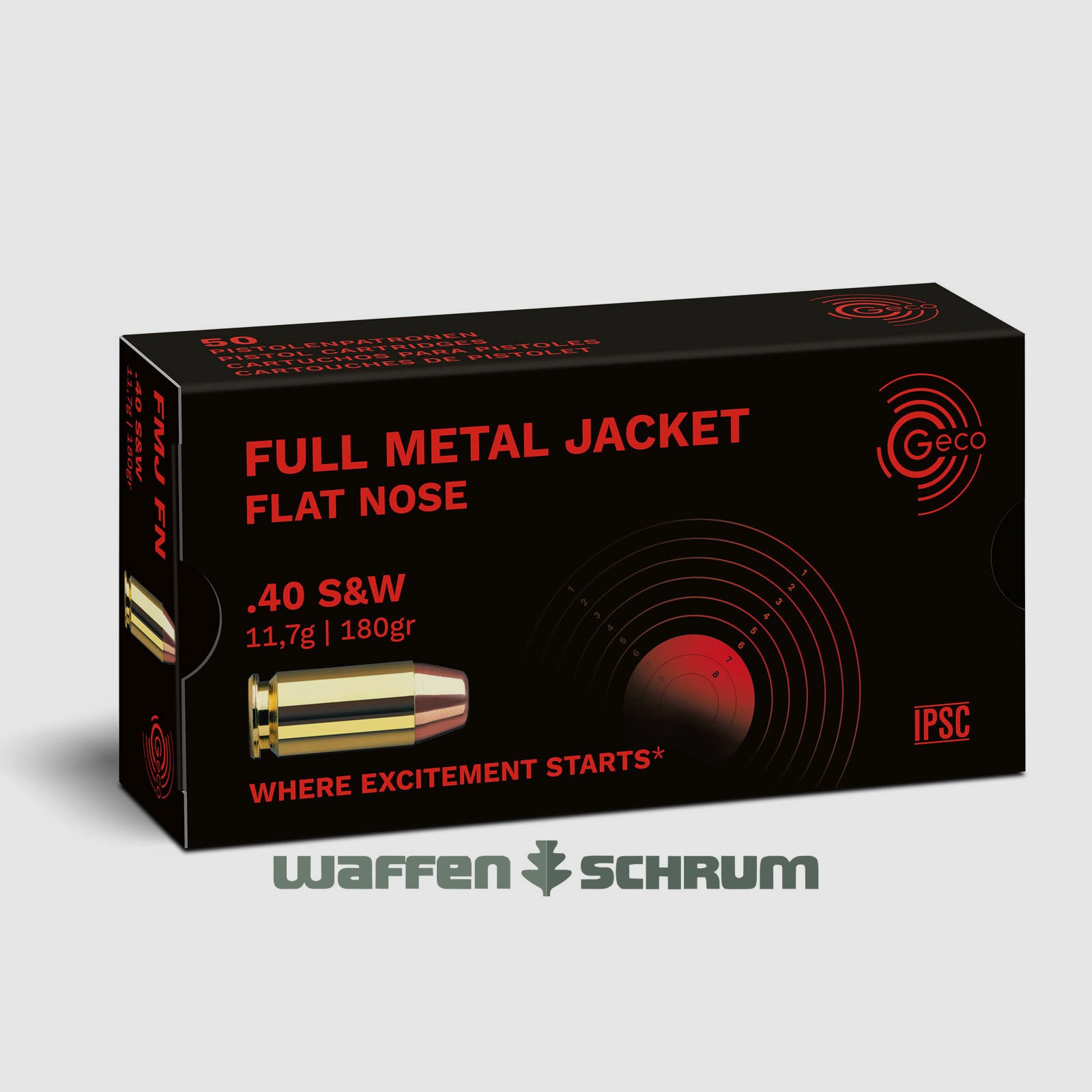 Geco Full Metal Jacket - 11.7g - 180gr .40S&W