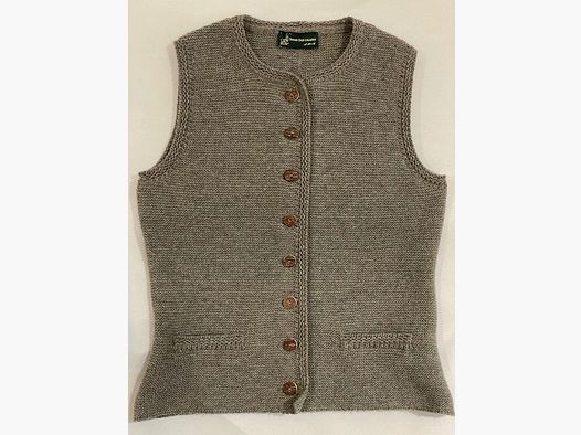 Weste aus Merinowolle in Khaki