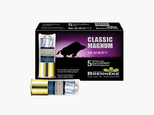 Brenneke 40652000 12/70 Classic Magnum 31,5g/490grs. Proiettile per fucile a canna liscia