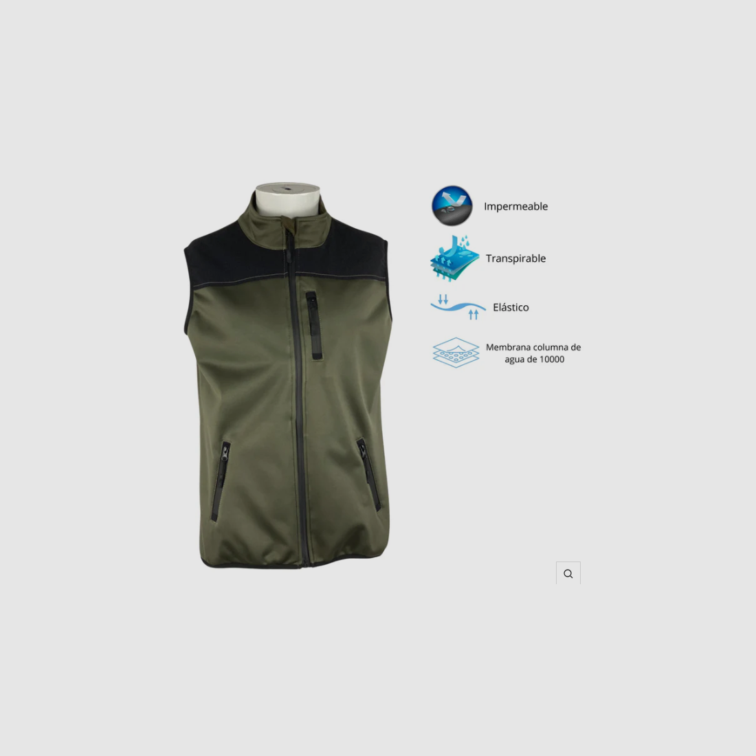 Herren-Jagdweste Pasión Morena, leicht, Softshell, grün, Bild 1 von 2