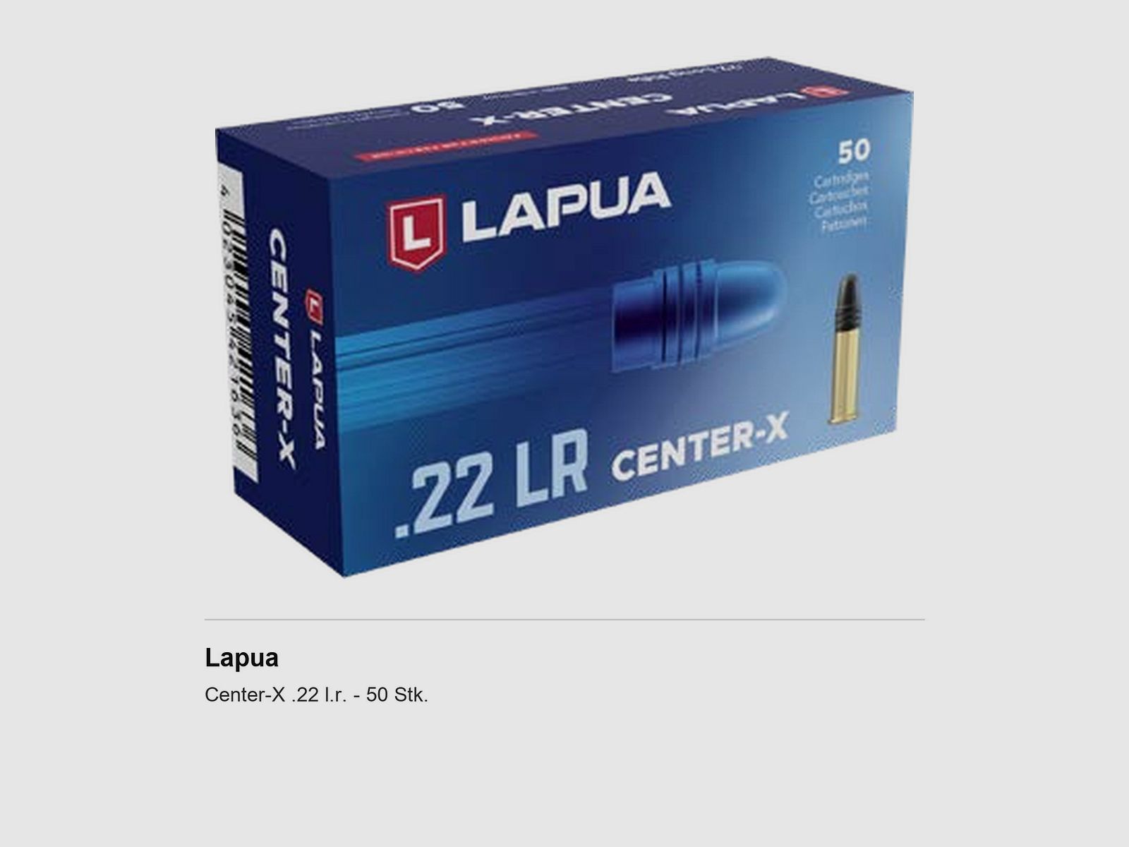 Lapua Center-X .22 l.r. – 50 Stk.