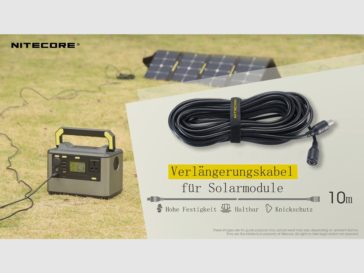 Nitecore Verlängerungskabel für Solarpanel - 10m, Bild 2 von 3