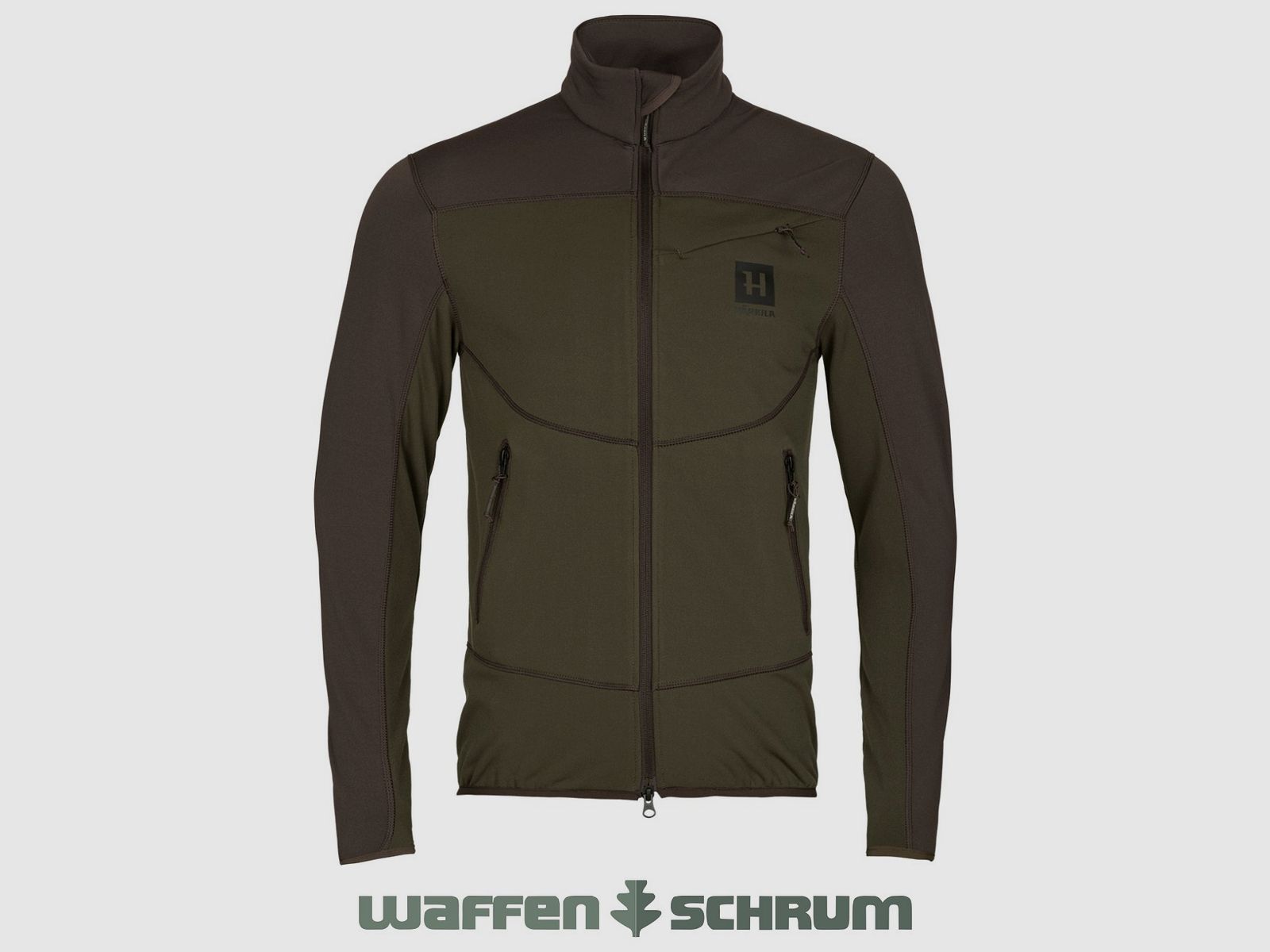 Härkila fleece jacket Olaf willow green/shadow brown