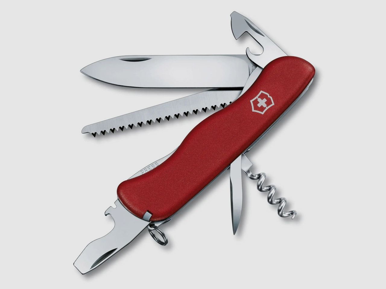 Multi-Messer Schweizer Taschenmesser Victorinox Forester, 12 Funktionen, LĂ¤nge 111 mm